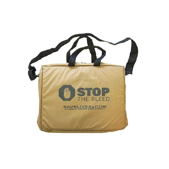 Coyote Brown Stop the Bleed Kit Full of Supplies