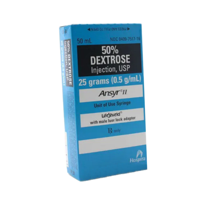 50 DEXTROSE INJECTION, USP 25grams (0.5g/mL) 50mL SYR SAVELIVES