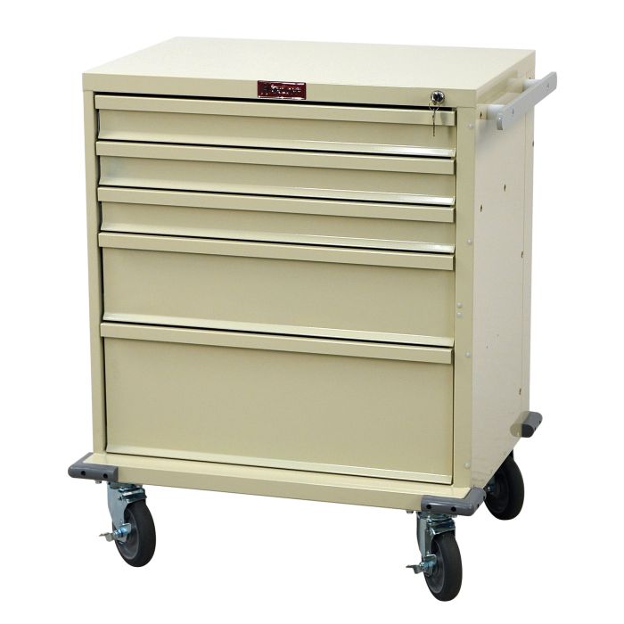 V-Series Five Drawer Procedure Cart with Key Lock
