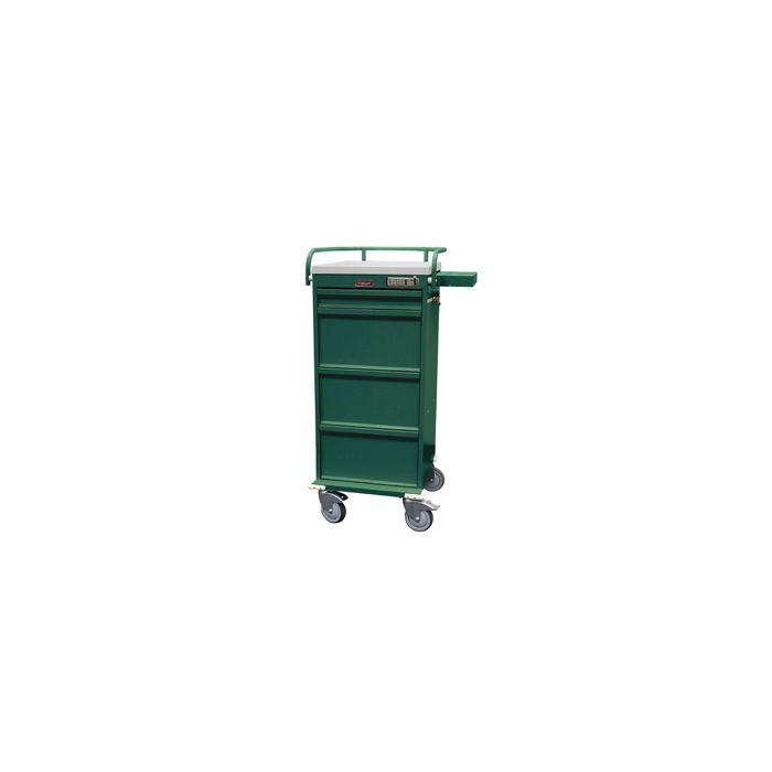 Value Line Punch Card Medication Cart with Basic E-Lock and Key Lock Override 