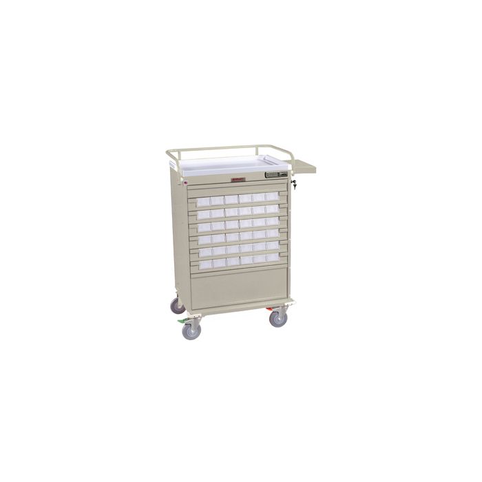 Value Line Med Bin Cart with 36 – 3.5 inch Bins with Basic E-Lock and Key Lock Override
