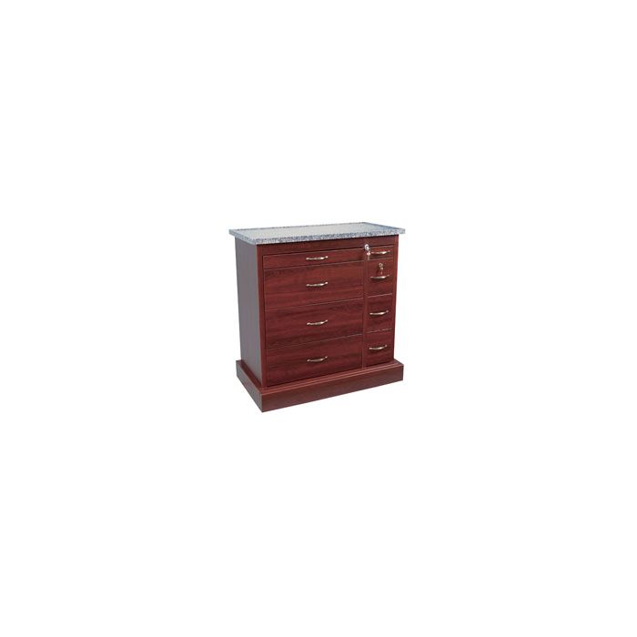 Wood Vinyl 600 Capacity Punch Card Medication Cart, Standard Package