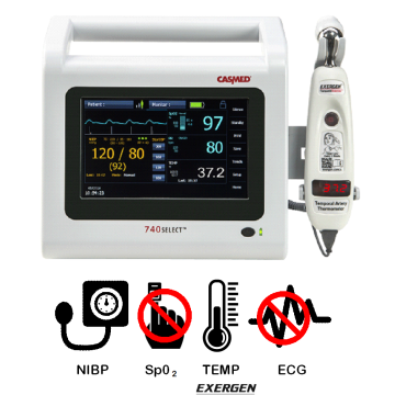 Zoe Medical 740SELECT - XNA00 (MAXNIBP, Nelicor SpO2, Exergen Temporal Artery Temperature Scanner)