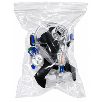 BiLevel CPAP Full Face Mask with Straight Swivel Port and Headstrap  5 per Box  Choose Mask Size