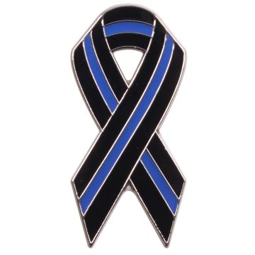Thin Blue Line Ribbon Pin