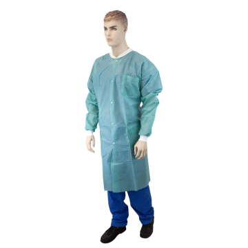 Lab Coat w/ 3 Pockets: TEAL Medium  3bags/10pcs/cs