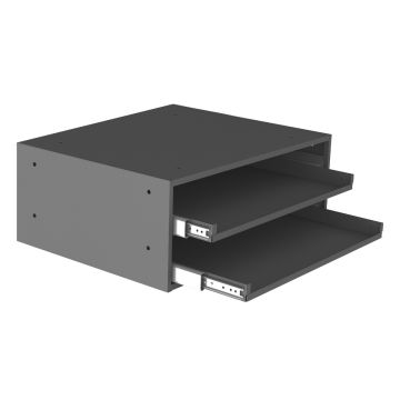 Large Bearing Slide Rack, 2 Compartments