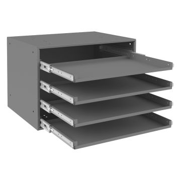 Large Bearing Slide Rack, 4 Compartmets