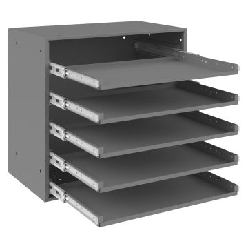 Large Bearing Slide Rack, 5 Compartments