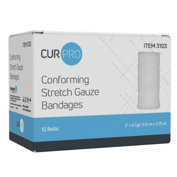 Stretch Gauze Bandage Roll 3" Non Sterile