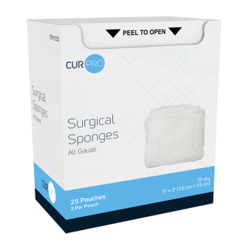 Surgical Gauze Sponge Sterile 2's 3"x 3" 12 Ply