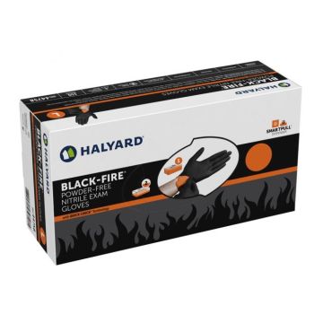 Halyard Black Powder Free Nitrile Exam Gloves
