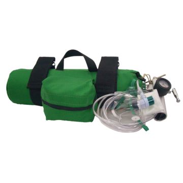OXYGEN "D" CYLINDER SLEEVE (w/POCKET) GREEN
