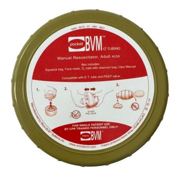 Pocket BVM Rescuitator w/ O2 tubing (Cyclone)