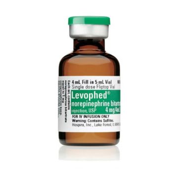 LEVOPHED(R) NOREPINEPHRINE BITARTRATE INJECTION, USP 4mg/4mL 4mL VIAL