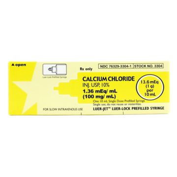 Calcium Chloride 10% Solution 10ml Lifeshield Prefilled Syringe. IMS  Each