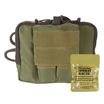 OD Green NAR-4 Chest Pouch w/Combat Gauze