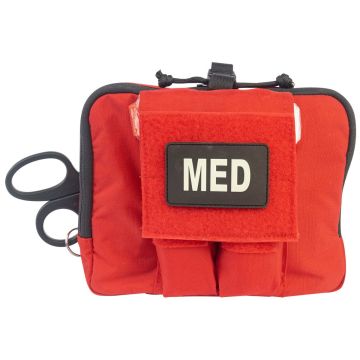 RESCUE TASK FORCE CHEST POUCH MEDICAL KIT - RED
