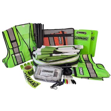COMMAND GOBAG™ Incident Command GoBag Complete Kit, Green ICK, Including Command Flag Banner, Strobe & Accessories
