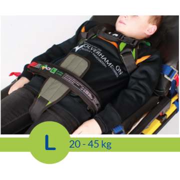 ACR Ambulance Child Restraint L (1 Piece) (green) 20kg-45kg / 44lbs-100lbs - Age: 6 -14 years