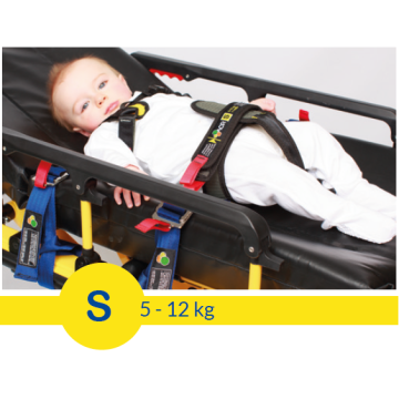 ACR Ambulance Child Restraint S (1 Piece) (yellow) 5kg-12kg / 11lbs-26lbs - Age: 1-18 months