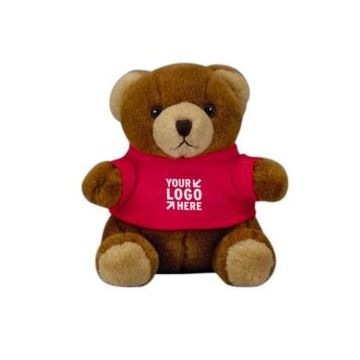 Mini Brown Teddy Bear R. White Shirt Star of Life & Set Up #1 Black