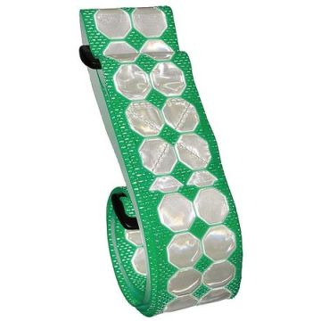 PT Belts (2" x 5.5") -  Glows and reflects! Green (with 2"x2" velcro square, to hold 1 rank patch)