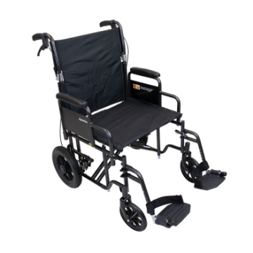 Bariatric Transport Wheelchair - 22" x 16", Silver Vein, 1pc/cs