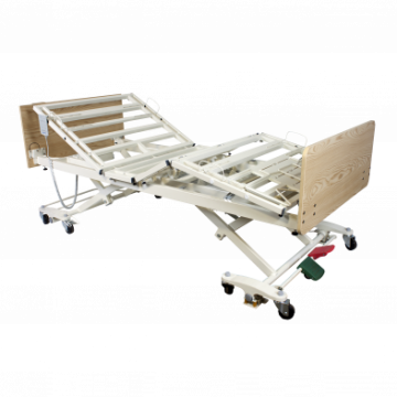 DB300 Bariatric LTC 5 Function Low Bed - Wood Boards - Lt. O, w/ Assist Bar, 1pc/cs