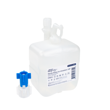Sterile Water for Inhalation, USP, Prefilled Bubble Humidifi, 350 mL, w/Adaptor, 20/cs