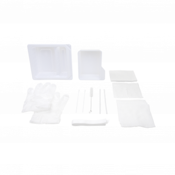 Tracheostomy Care Kit - Two Compartment Tray, 20/cs