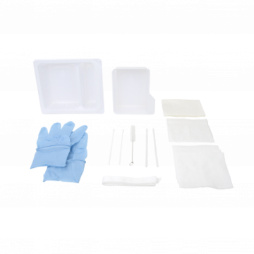 Tracheostomy Care Kit - Two Compartment Tray, 20/cs