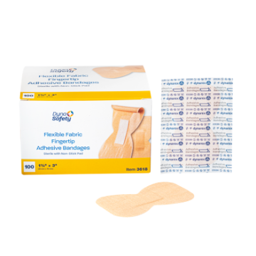 Adhesive Fabric Bandages Fingertip  Sterile 1 3/4" x 3"