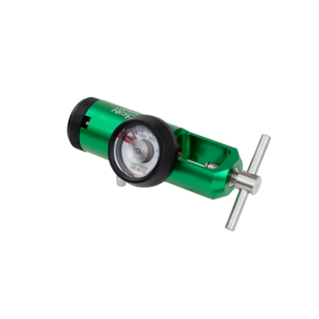 CGA 870 Mini Oxygen Regulator - 0-8 LPM, 0-8 LPM, Barb Outlet, Brass-Sl, 5/1/cs