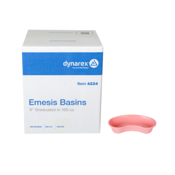 Emesis Basin 9" 500cc capacity graduated in 100cc increments  250/cs