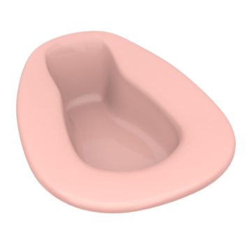 Bed pans stackable mauve
