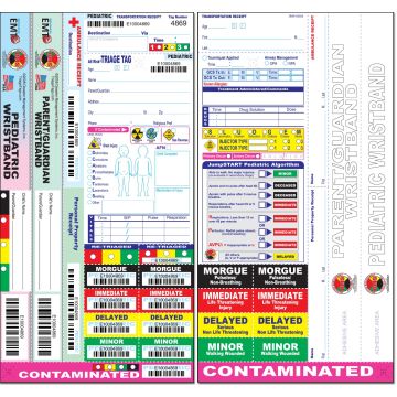 All Risk® Dual Wristband Pediatric Triage Tag (Pack of 50) Optimized for EMT3