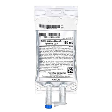 Sodium Chloride Injection 0.9%, USP in Grifols Fleboflex Plastic Container 100 ML BAG
