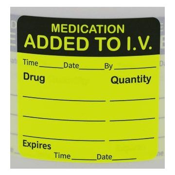 High Visibility Stickers for Medication Infusion Labelling 4 per Bag
