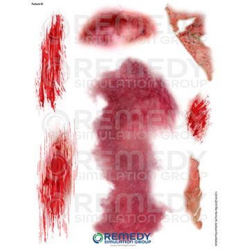  Moulage Tattoos - Patient D Scenario. Qty: 3.