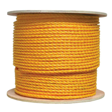 KEMP USA 1/2" 600' SPOOL YELLOW POLYPROPYLENE ROPE