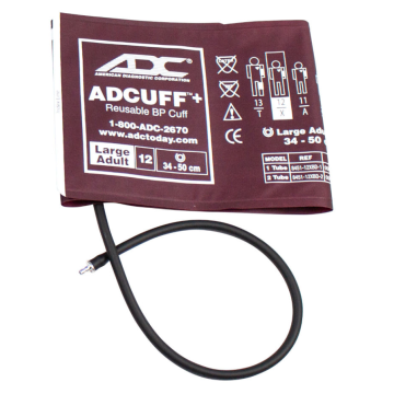 Adview2 Cuff, 1 Tube Lg Adult, Burgundy,w/M Bayonet