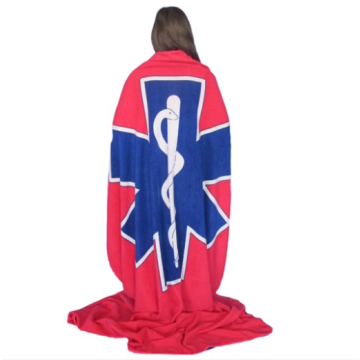 Star of Life Fleece Blanket, vacuum packaged