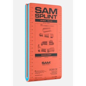 SAM SPLINT 36IN FLAT ORANGE/BLUE 60 Per Case