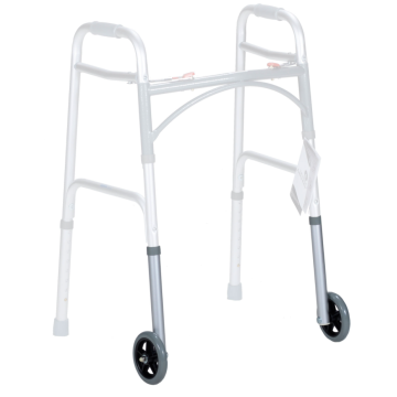 Walker Extension Leg with Wheel, Grey, 1 Ea