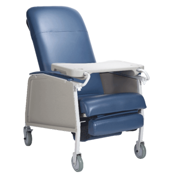 Bariatric Geri Chair 3-Position Recliner, Blueridge, 1pc/cs