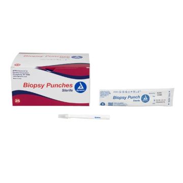Biopsy Punches, 1.5 mm, White, 25/bx