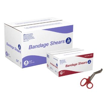 Bandage Shears, 5.5" Red, 4/50/cs