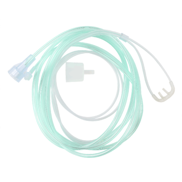 EtCO2 Nasal Sampling Cannula w/ 7' (2.1 m) Tubing w/ Male Lu, Adult/Universal 02 Tubing Conn