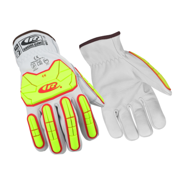 RINGERS Premium Leather Cut-Resistant Impact Gloves - Size Large